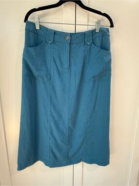 Vintage Pendleton Blue Linen Blend Skirt | NWT | Size 8